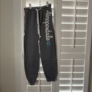Aeropostale Charcoal Joggers with Logo